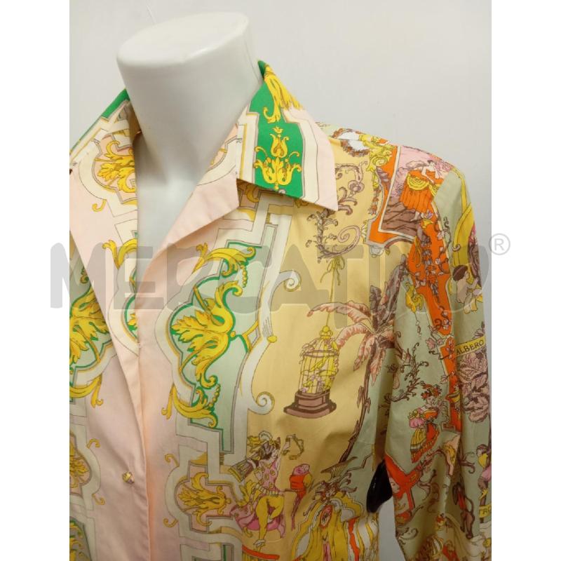 CAMICIA DONNA ETRO ROSA STAMPA FANTASIA ARANCIO VERDE | Mercatino dell'Usato Verona fiera 2