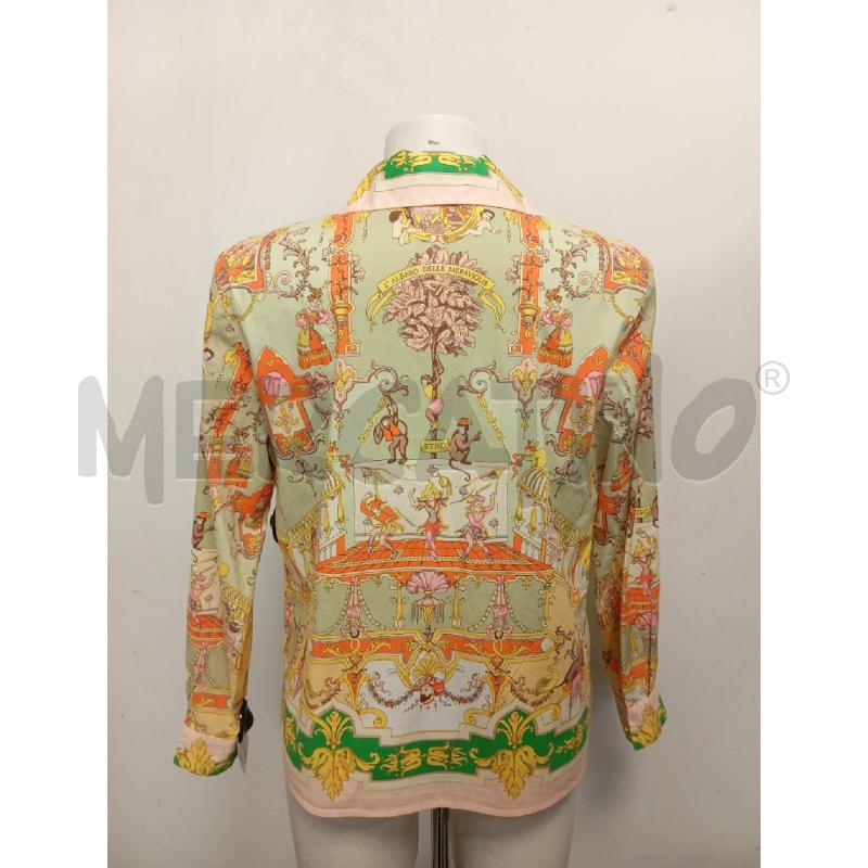 CAMICIA DONNA ETRO ROSA STAMPA FANTASIA ARANCIO VERDE | Mercatino dell'Usato Verona fiera 4