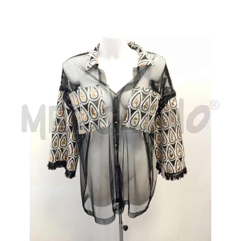CAMICIA DONNA GOA GOA TULLE PAILLETTES DORATE | Mercatino dell'Usato Verona fiera 1