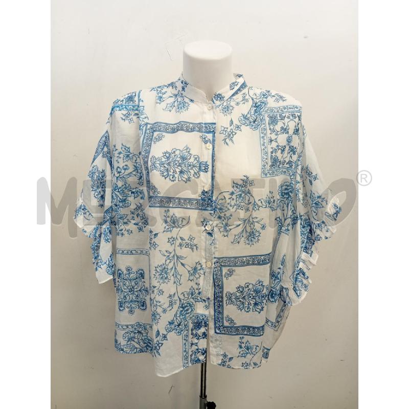 CAMICIA DONNA SEMICOTURE BIA FIORI BLU  | Mercatino dell'Usato Verona fiera 1