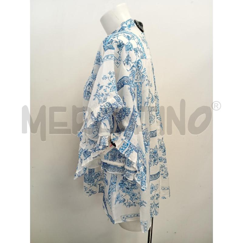 CAMICIA DONNA SEMICOTURE BIA FIORI BLU  | Mercatino dell'Usato Verona fiera 3
