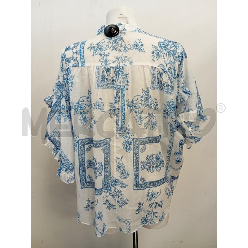CAMICIA DONNA SEMICOTURE BIA FIORI BLU  | Mercatino dell'Usato Verona fiera 4