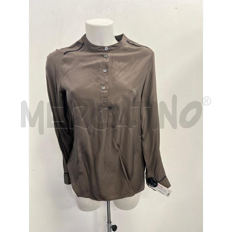 CAMICIA D ATTIC AND BURN MARRONE MISTO SETA VISCOSA | Mercatino dell'Usato Verona fiera 1