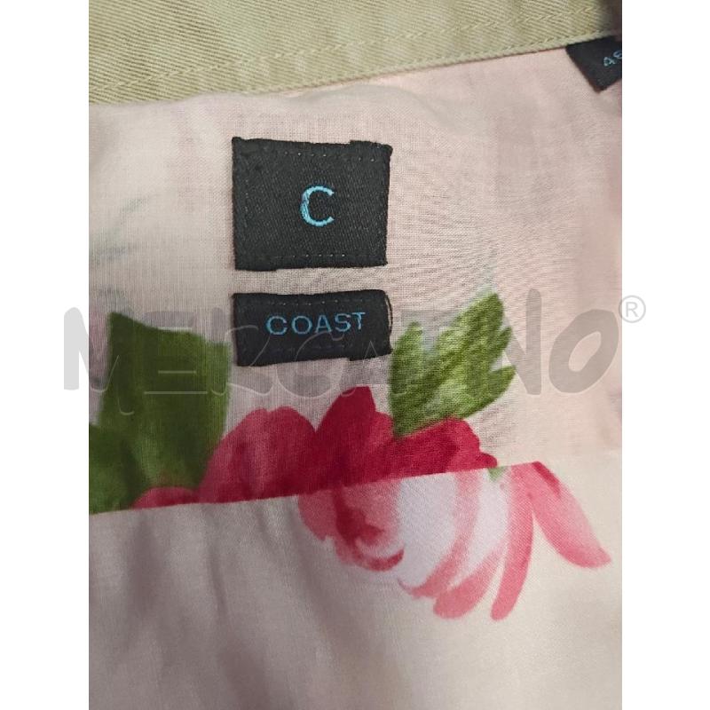 CAMICIA D COAST FIORI ROSSI BORDI E COLLETTO BEIGE  | Mercatino dell'Usato Verona fiera 5