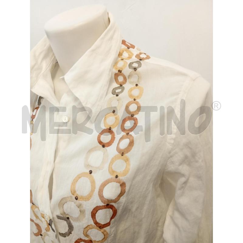 CAMICIA D MALIPARMI BIA STAMPA COLLANA DIPINTA A MANO  | Mercatino dell'Usato Verona fiera 2