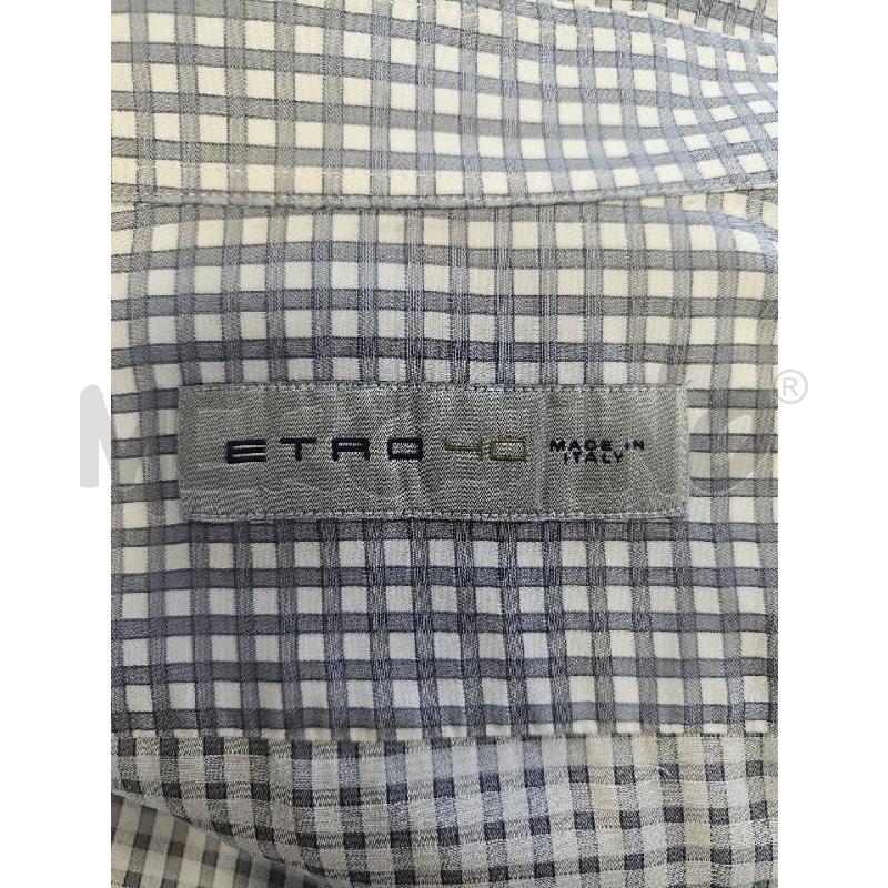 CAMICIA U ETRO A QUADRETTI BIA GRIGIO  | Mercatino dell'Usato Verona fiera 4