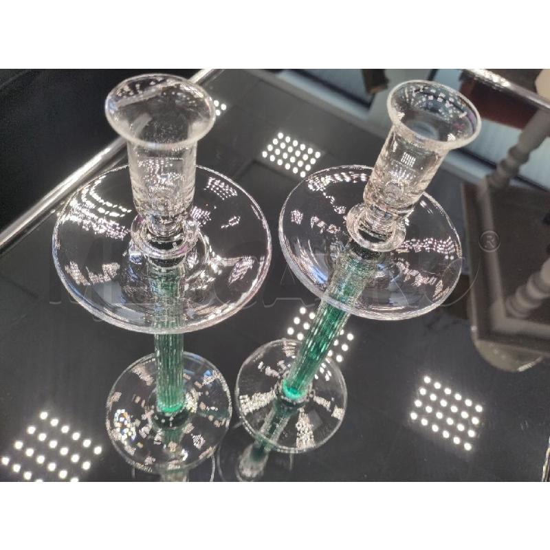 CANDELABRI IVV PZ. 2 MONOLUCE VETR TRASP/VERD | Mercatino dell'Usato Verona fiera 4
