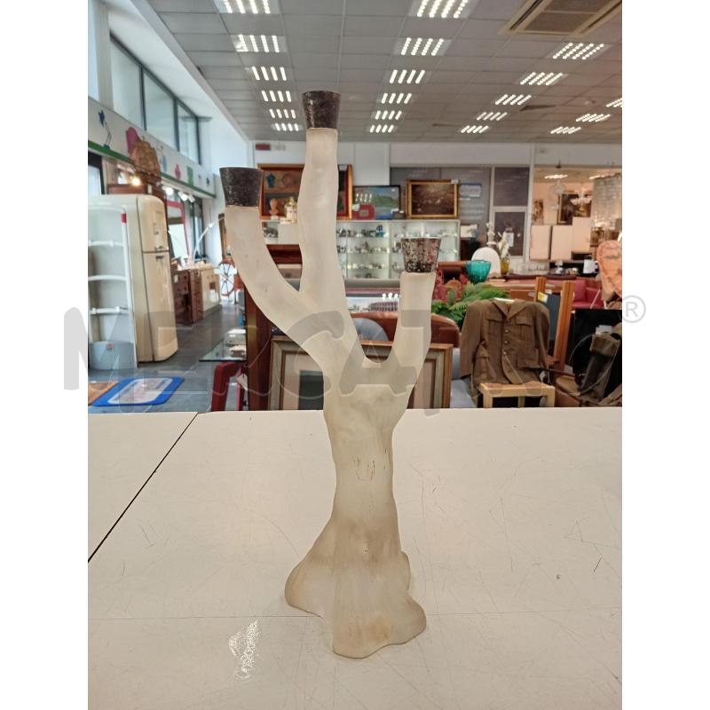 CANDELABRO MARIO CIONI VET 3 L SATINATO BIANCO | Mercatino dell'Usato Verona fiera 1