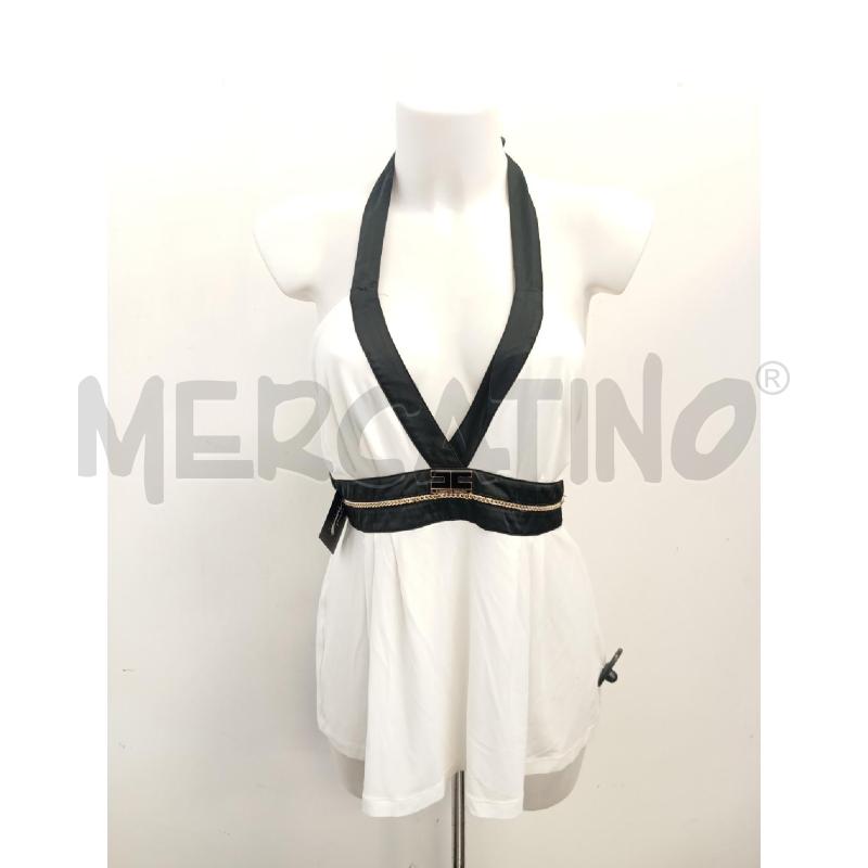 CANOTTA DONNA ELISABETTA FRANCHI BIANCO NERO  | Mercatino dell'Usato Verona fiera 1