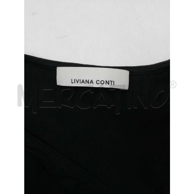 CANOTTA DONNA LIVIANA CONTI NERO OVETTO SCOLLO A V  | Mercatino dell'Usato Verona fiera 4