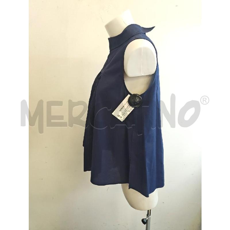 CANOTTA DONNA MARNI BLU PIEGHE BOTT RETRO | Mercatino dell'Usato Verona fiera 2