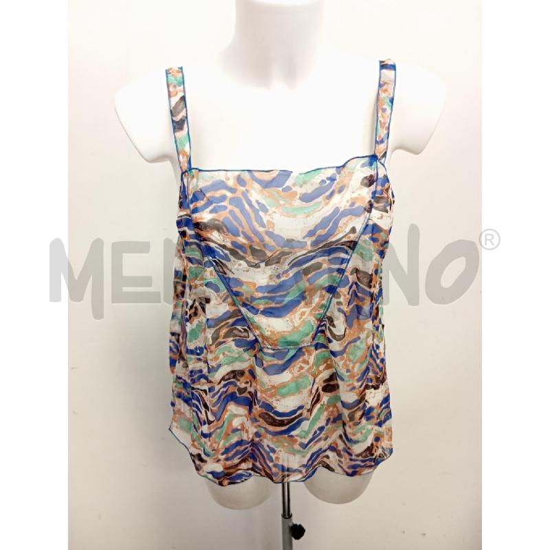 CANOTTA DONNA MISSONI SETA BEIGE BLU MARRONE | Mercatino dell'Usato Verona fiera 1