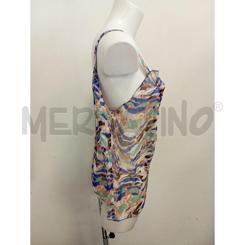 CANOTTA DONNA MISSONI SETA BEIGE BLU MARRONE | Mercatino dell'Usato Verona fiera 3