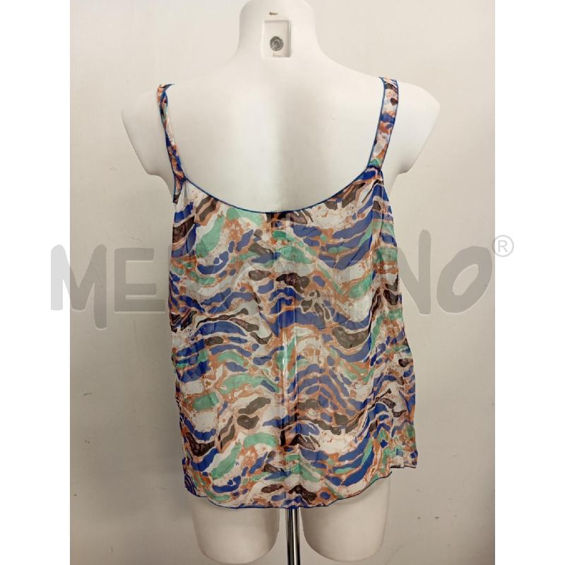 CANOTTA DONNA MISSONI SETA BEIGE BLU MARRONE | Mercatino dell'Usato Verona fiera 4