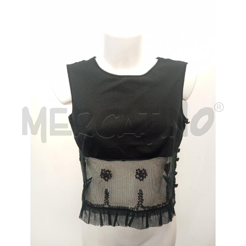CANOTTA DONNA MOSCHINO NERO TULLE RICAMI | Mercatino dell'Usato Verona fiera 1