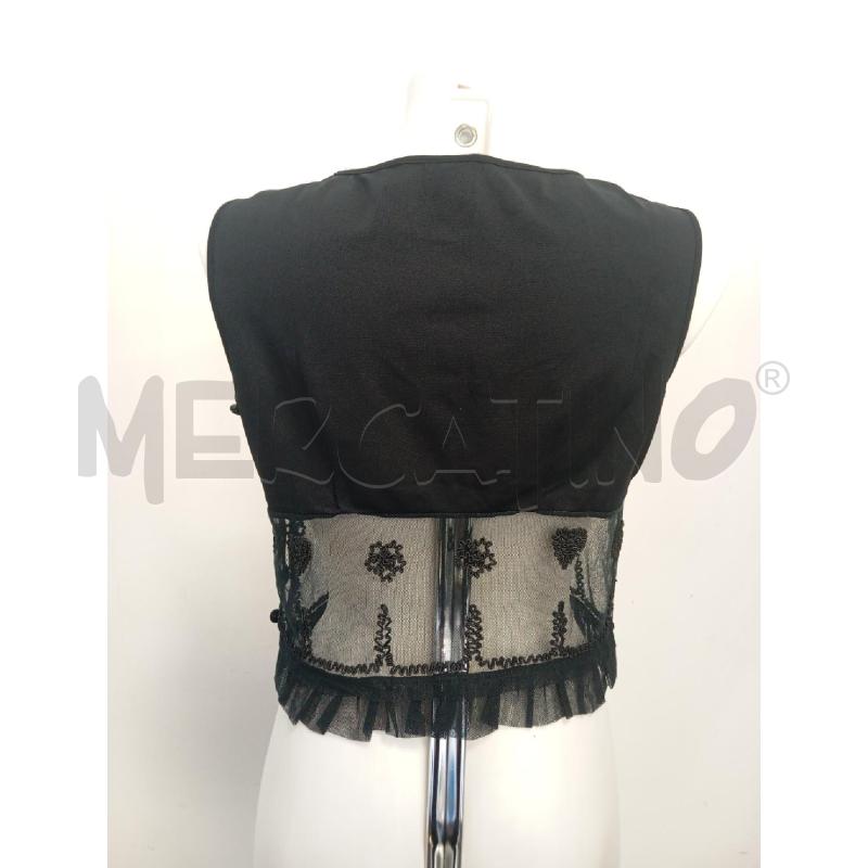 CANOTTA DONNA MOSCHINO NERO TULLE RICAMI | Mercatino dell'Usato Verona fiera 3
