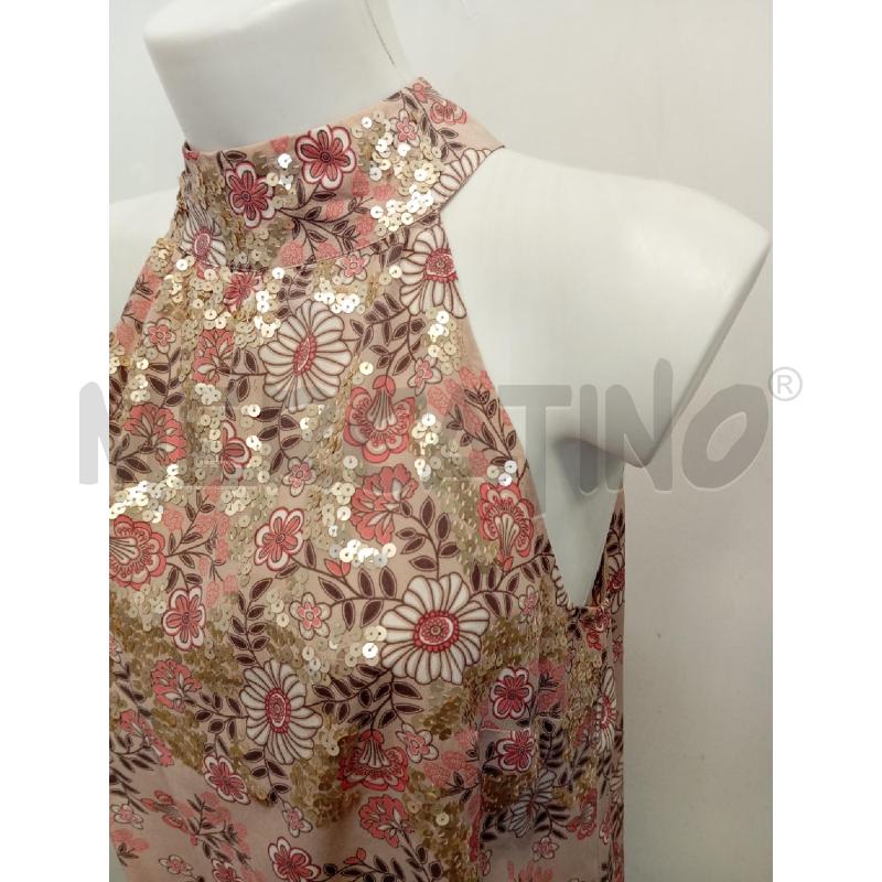 CANOTTA DONNA SETA TRUSSARDI ROSA FIORI PAILLETTES | Mercatino dell'Usato Verona fiera 2