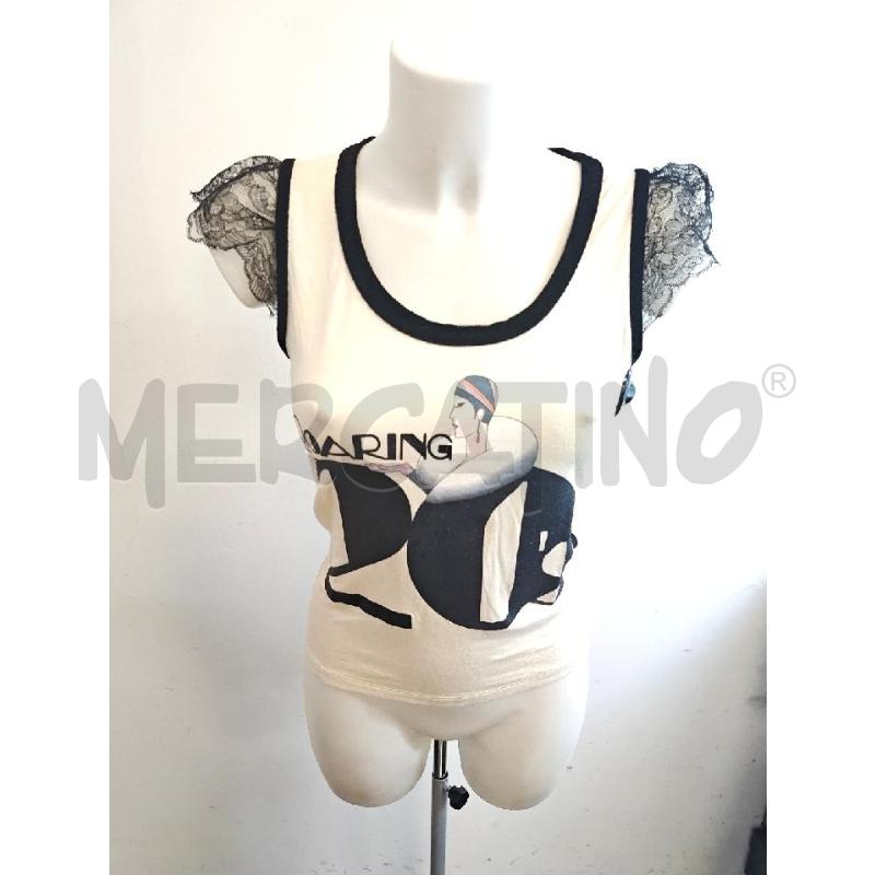 CANOTTA D D&G CREMA ROARING 20 BORDI VELLUTO | Mercatino dell'Usato Verona fiera 1