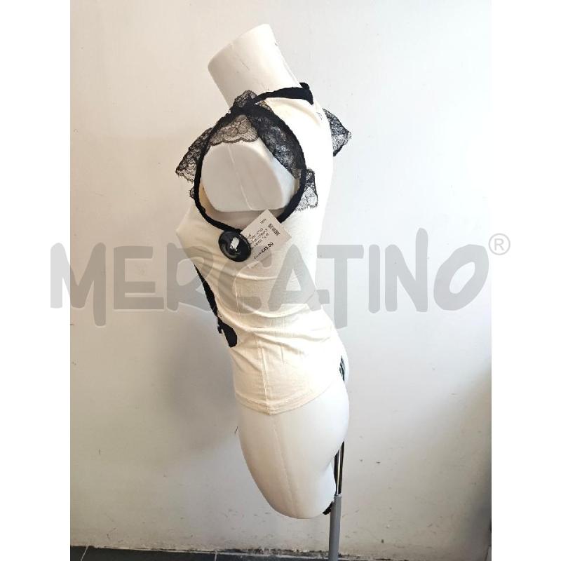 CANOTTA D D&G CREMA ROARING 20 BORDI VELLUTO | Mercatino dell'Usato Verona fiera 2