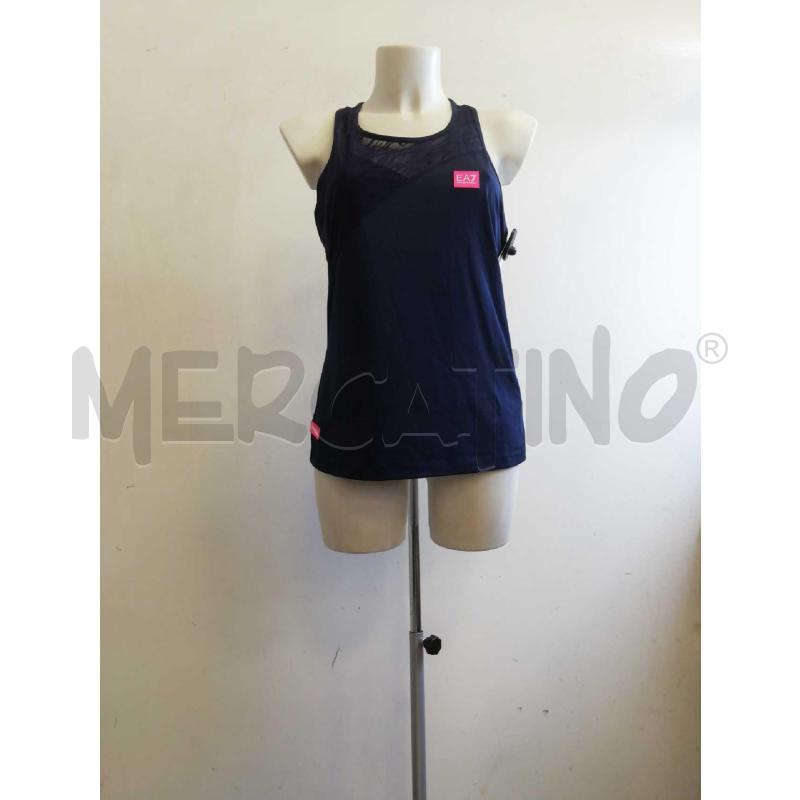 CANOTTA D EMPORIO ARMANI EA7 BLU PIZZO ANIMALE  | Mercatino dell'Usato Verona fiera 1