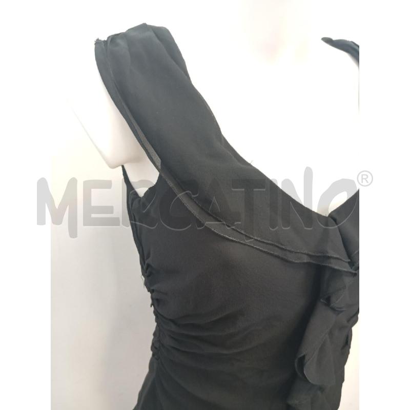 CANOTTA D LUISA SPAGNOLI NERA CON VOLAN  | Mercatino dell'Usato Verona fiera 2