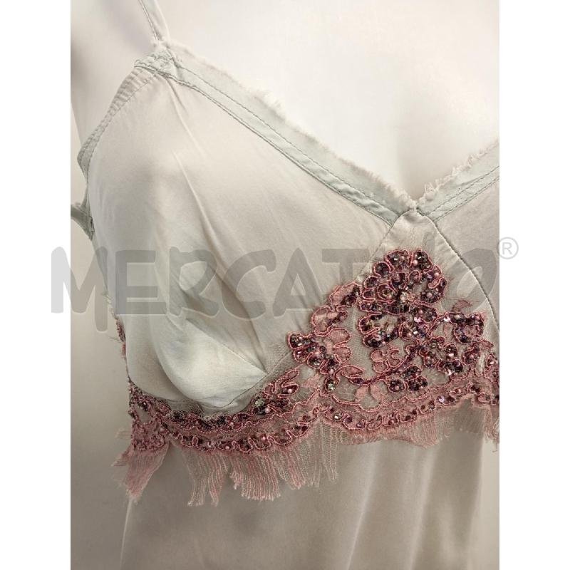 CANOTTA D PAROSH BEIGE STRASS ROSA | Mercatino dell'Usato Verona fiera 2