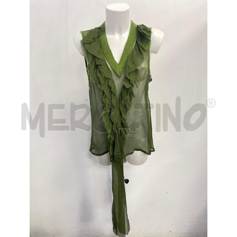 CANOTTA D SETA LIVIANA CONTI ROUGE VERDE | Mercatino dell'Usato Verona fiera 1