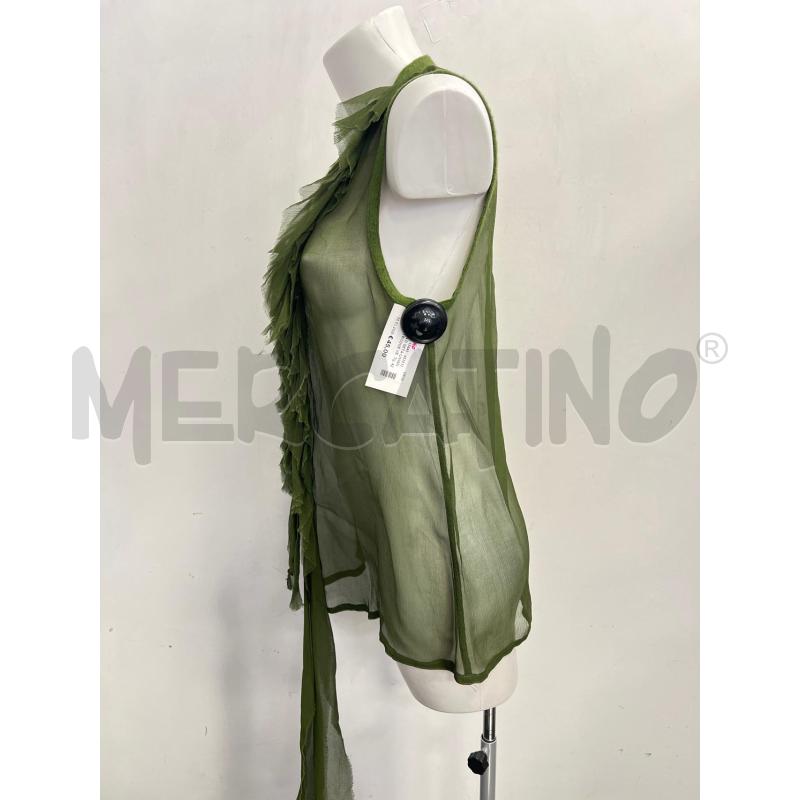 CANOTTA D SETA LIVIANA CONTI ROUGE VERDE | Mercatino dell'Usato Verona fiera 2