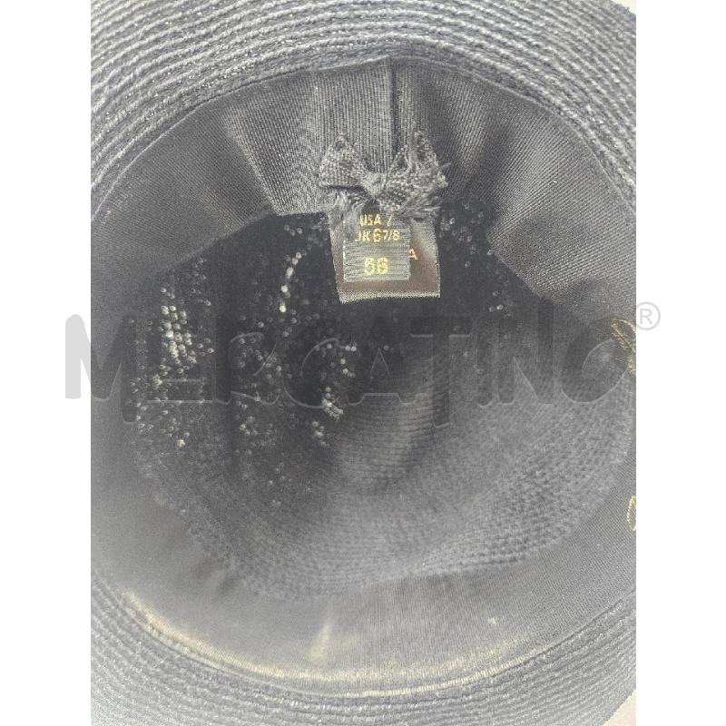 CAPPELLO D BORSALINO TRECCIA CANAPA TESA PICCOLA FIOCCO NERO  | Mercatino dell'Usato Verona fiera 5
