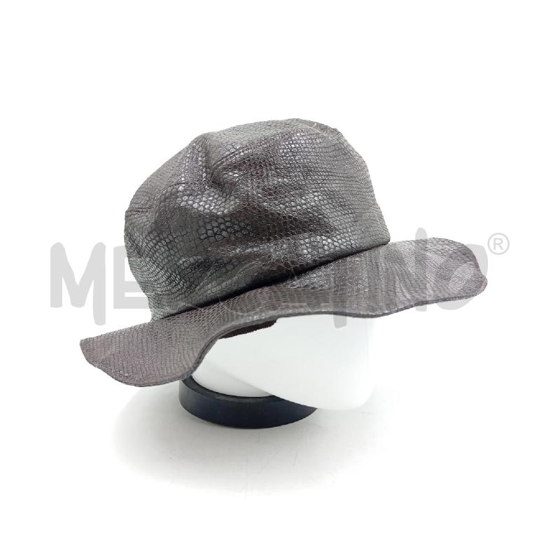 CAPPELLO D FABIENNE DELVIGNE MARRONE STAMPA RILIEVO PITONATA   | Mercatino dell'Usato Verona fiera 1