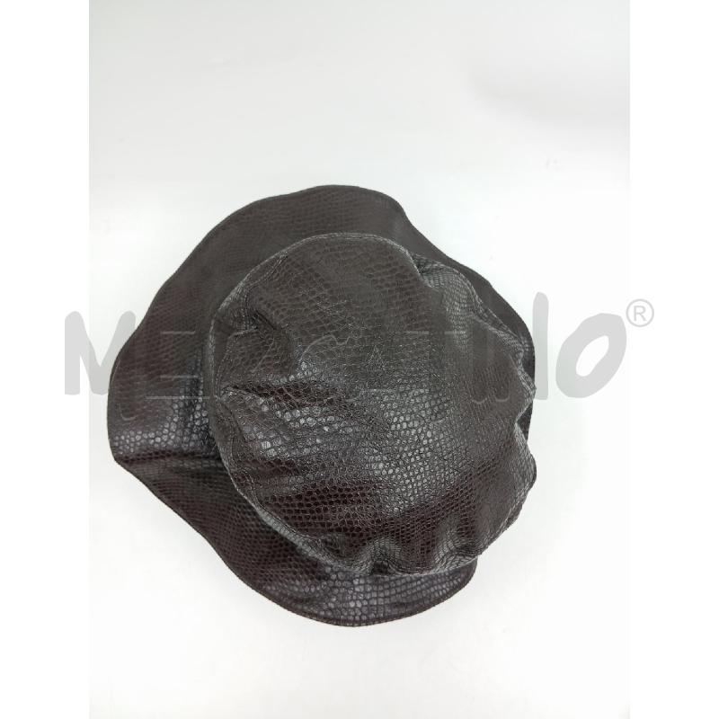 CAPPELLO D FABIENNE DELVIGNE MARRONE STAMPA RILIEVO PITONATA   | Mercatino dell'Usato Verona fiera 3
