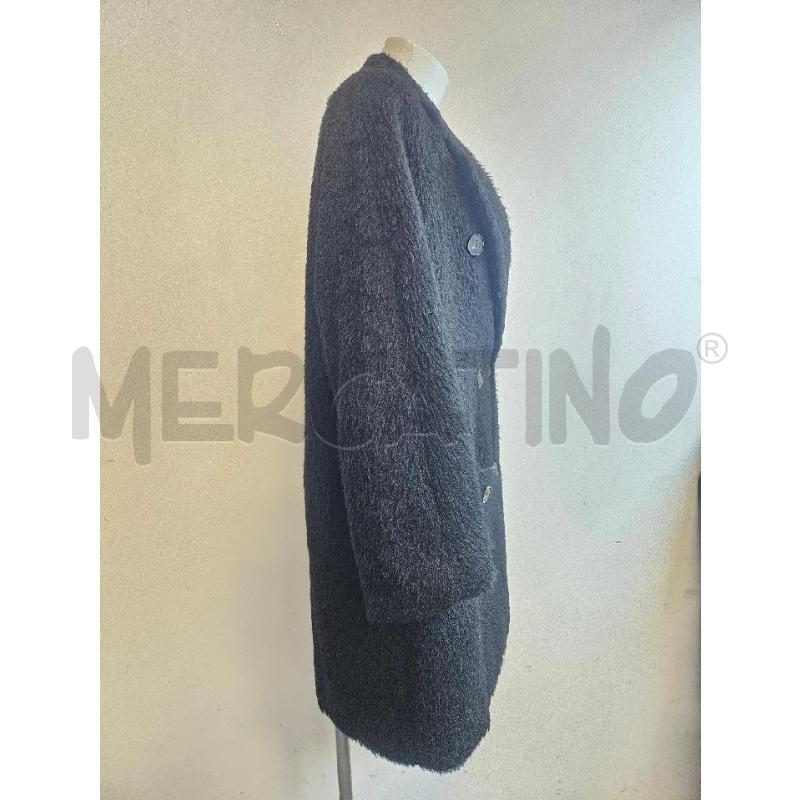 CAPPOTTO D H3VO NERO EFFETTO PELO  | Mercatino dell'Usato Verona fiera 2