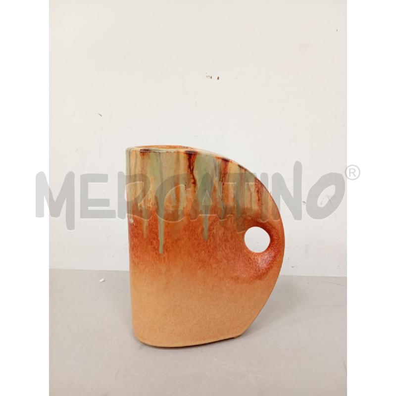CARAFFA CERAMICA MARRONE SMALTO VERDE | Mercatino dell'Usato Verona fiera 1
