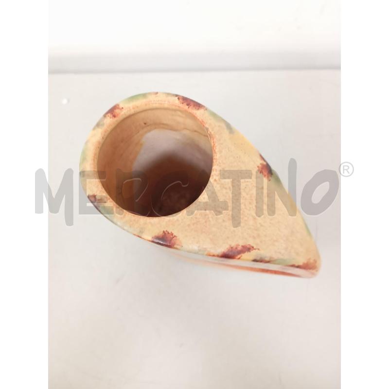 CARAFFA CERAMICA MARRONE SMALTO VERDE | Mercatino dell'Usato Verona fiera 2