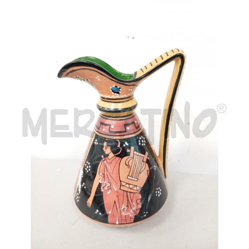 CARAFFA CER DERUTA FIGURE DONNE NERO MARRONE | Mercatino dell'Usato Verona fiera 2