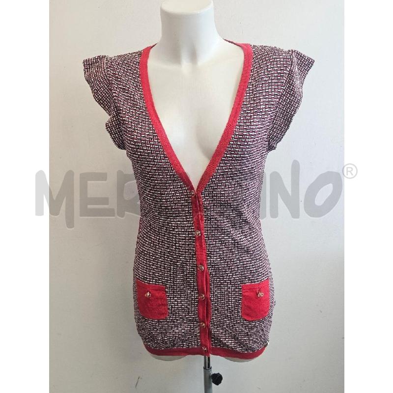 CARDIGAN DONNA CLASS CAVLLI ROSSO BIA BLU  | Mercatino dell'Usato Verona fiera 1