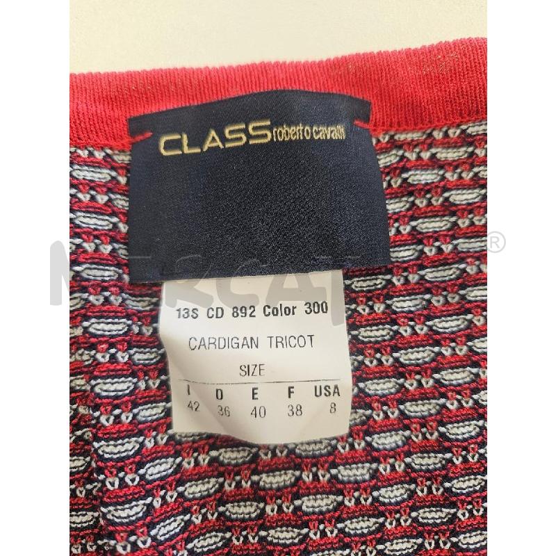 CARDIGAN DONNA CLASS CAVLLI ROSSO BIA BLU  | Mercatino dell'Usato Verona fiera 4