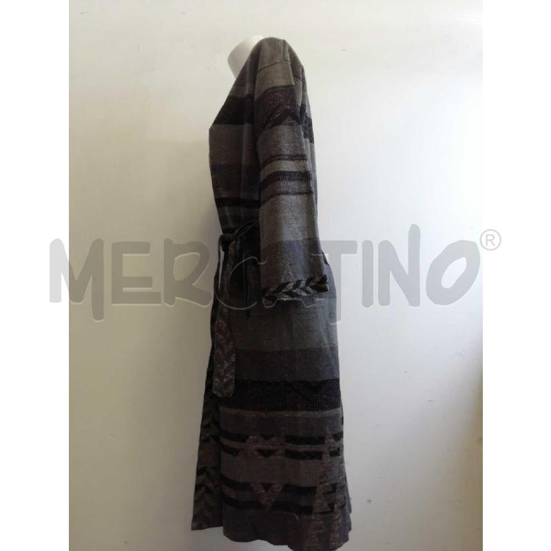 CARDIGAN D FALCONERI GRIGIO NERO FANTASIA GEOMETRICA LUNGO | Mercatino dell'Usato Verona fiera 2