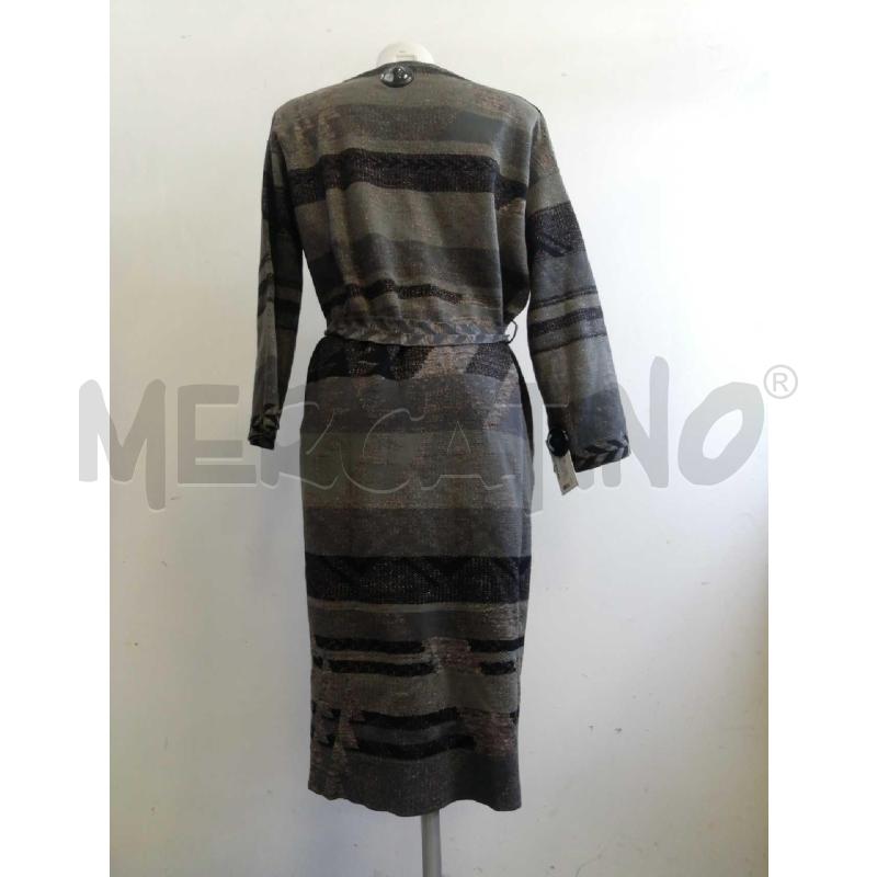 CARDIGAN D FALCONERI GRIGIO NERO FANTASIA GEOMETRICA LUNGO | Mercatino dell'Usato Verona fiera 3