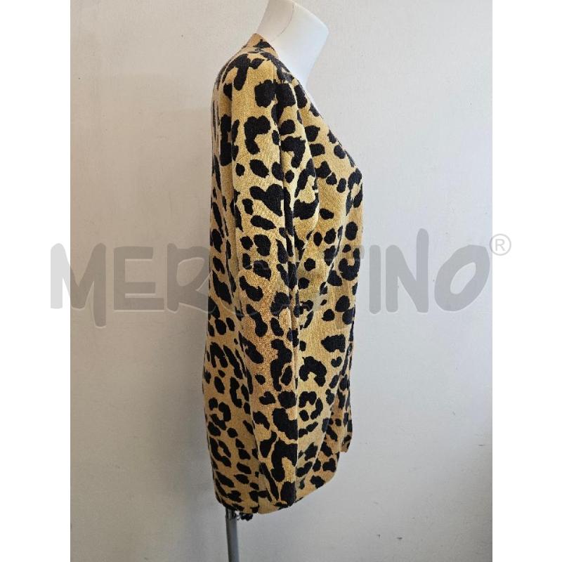 CARDIGAN D LOVE MOSCHINO ANIMALIER BEIGE NERO  | Mercatino dell'Usato Verona fiera 2
