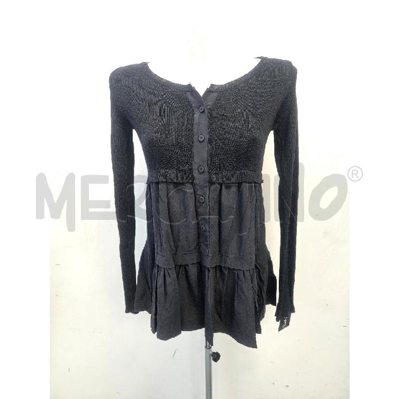 CARDIGAN D TWIN SET NERO MISTO LINO | Mercatino dell'Usato Verona fiera 1