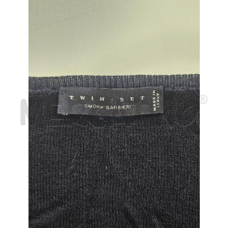 CARDIGAN D TWIN SET NERO MISTO LINO | Mercatino dell'Usato Verona fiera 4