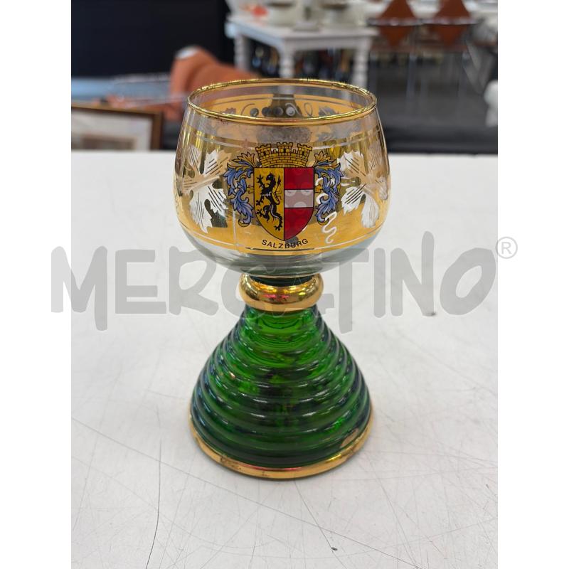 CARILLON FORMA BICCHIERE VETRO BASE VERDE | Mercatino dell'Usato Verona fiera 1