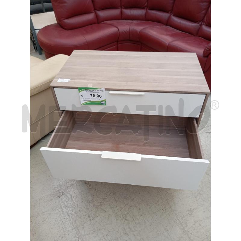 CASSETTIERA 3C BIANCO LACC/FRASSINO | Mercatino dell'Usato Verona fiera 5