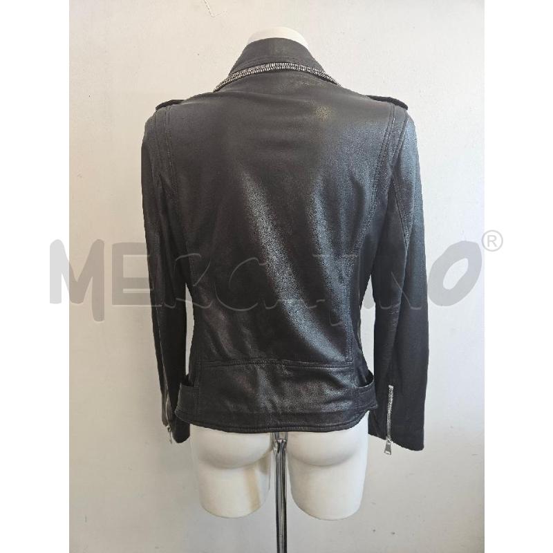 CHIODO D SOUVENIR NERO IN PELLE CON CINTURA | Mercatino dell'Usato Verona fiera 3