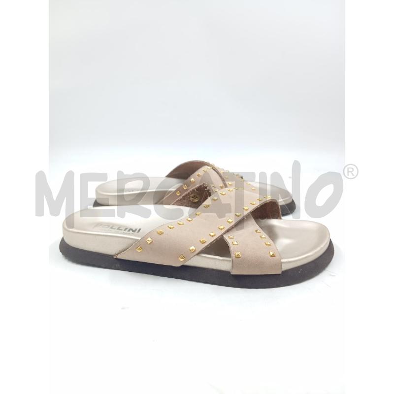 CIABATTE D POLLINI INCROCIATA CON BORCHIE BEIGE  | Mercatino dell'Usato Verona fiera 1