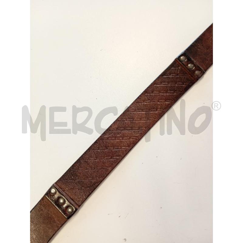 CINTURA CAVALLI PELLE MARRONE FIBBIA LOGATA DORATA | Mercatino dell'Usato Verona fiera 3