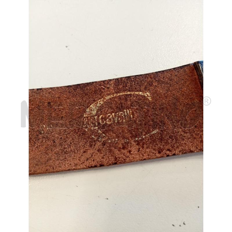 CINTURA CAVALLI PELLE MARRONE FIBBIA LOGATA DORATA | Mercatino dell'Usato Verona fiera 4