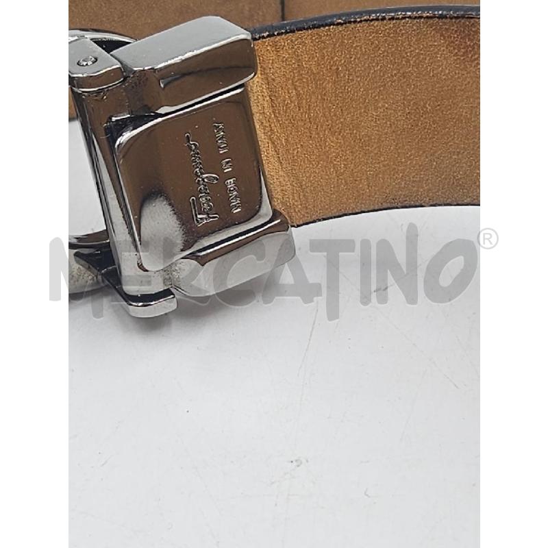 CINTURA D FERRAGAMO VERDE LUCIDA GANCETTI CROMATI   | Mercatino dell'Usato Verona fiera 2