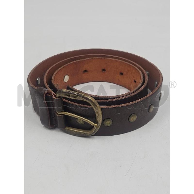 CINTURA UNISEX MARRONE IN PELLE BORCHIE PIATTE  | Mercatino dell'Usato Verona fiera 1